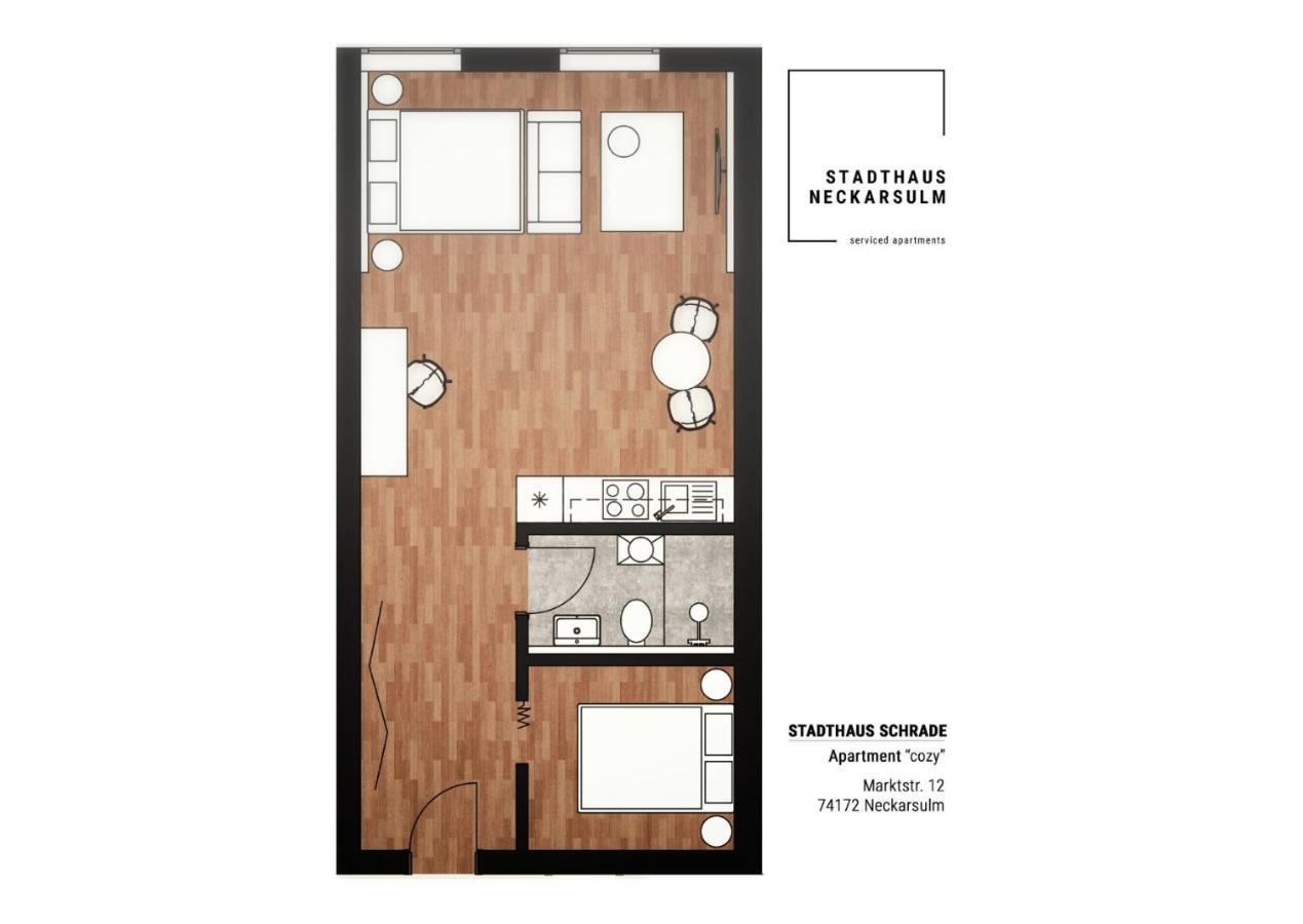 Stadthaus Neckarsulm Serviced Apartments - Stadthaus Schrade Exterior foto