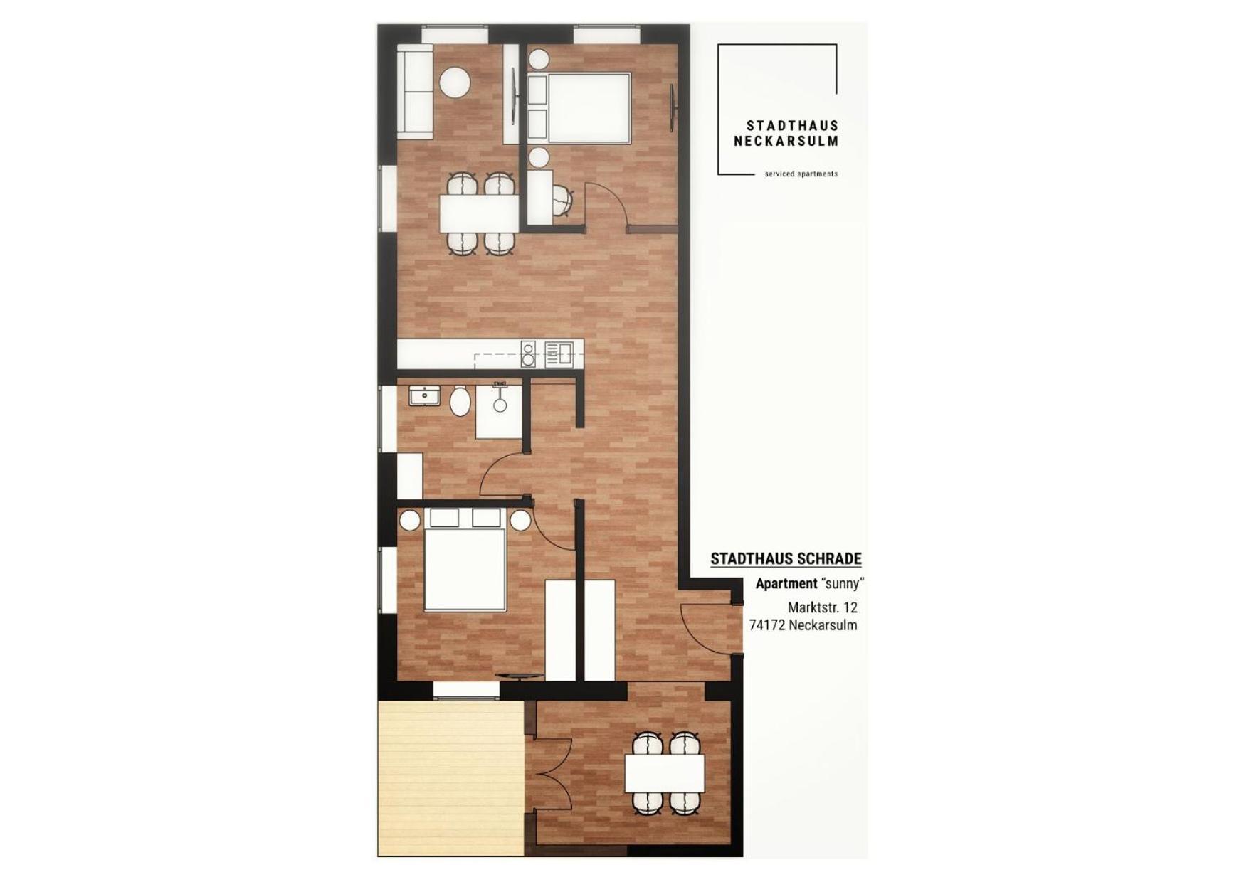 Stadthaus Neckarsulm Serviced Apartments - Stadthaus Schrade Exterior foto